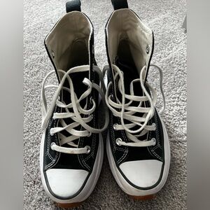 Black wedge converse